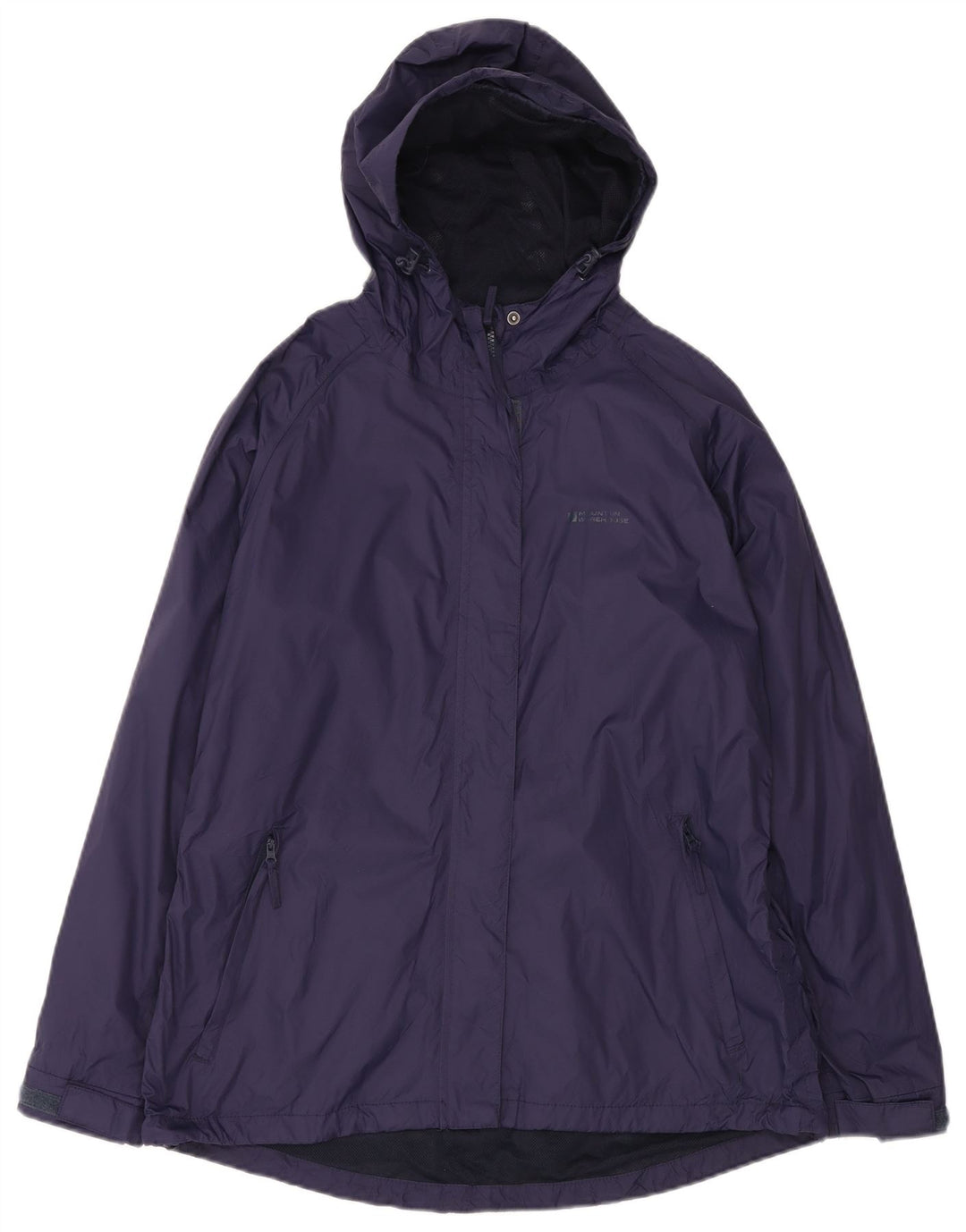 Jaqueta de chuva feminina com capuz Mountain Warehouse Reino Unido 16 grande azul marinho nylon