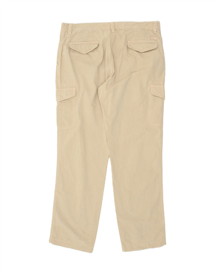 CARRERA Mens Straight Cargo Trousers W42 L32 Beige Cotton | Vintage Carrera | Thrift | Second-Hand Carrera | Used Clothing | Messina Hembry 