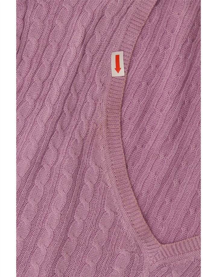 MASSIMO DUTTI Womens V-Neck Jumper Sweater UK 18 XL Purple Viscose Vintage Massimo Dutti and Second-Hand Massimo Dutti from Messina Hembry 