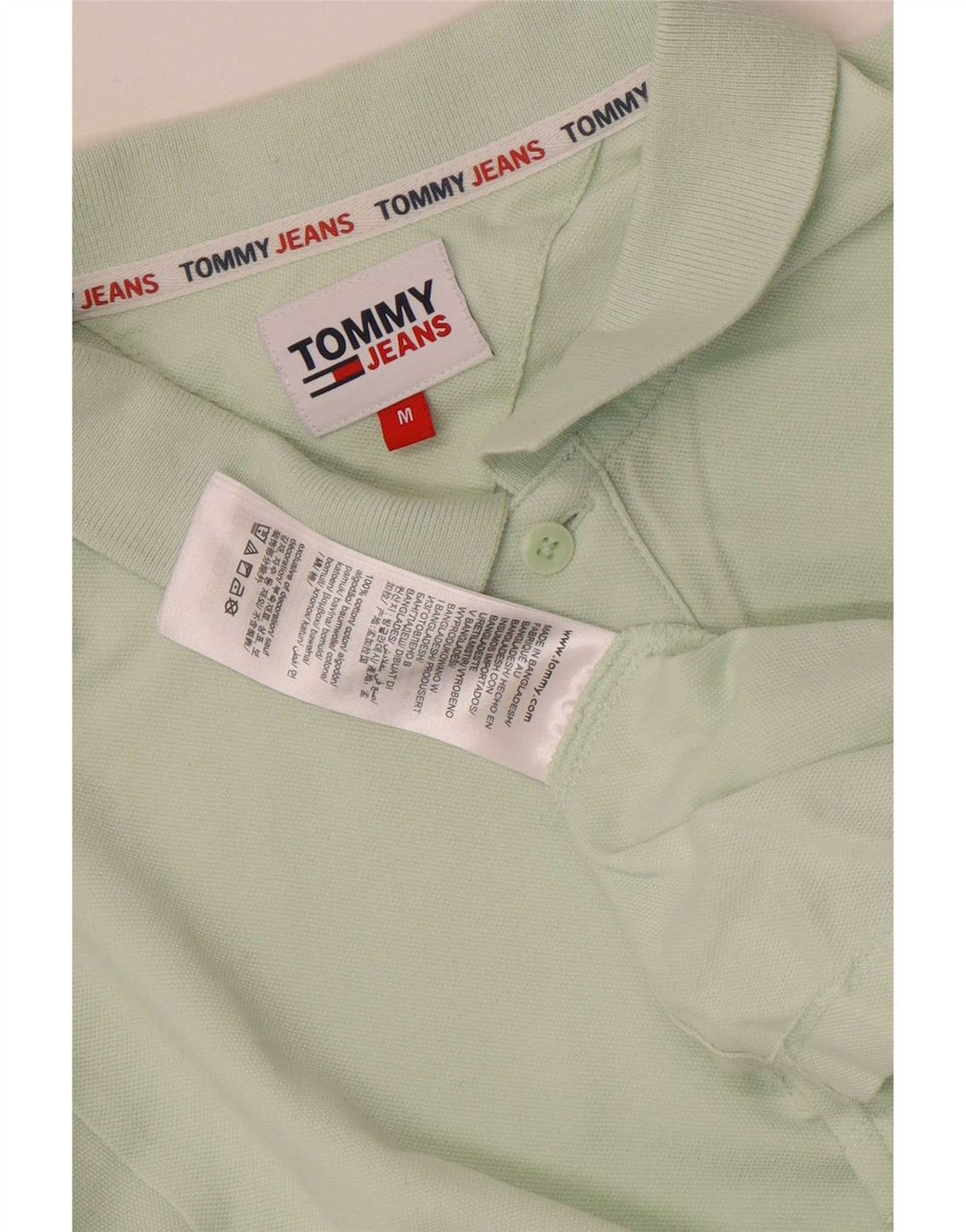 Camisa polo masculina Tommy Hilfiger algodão verde médio