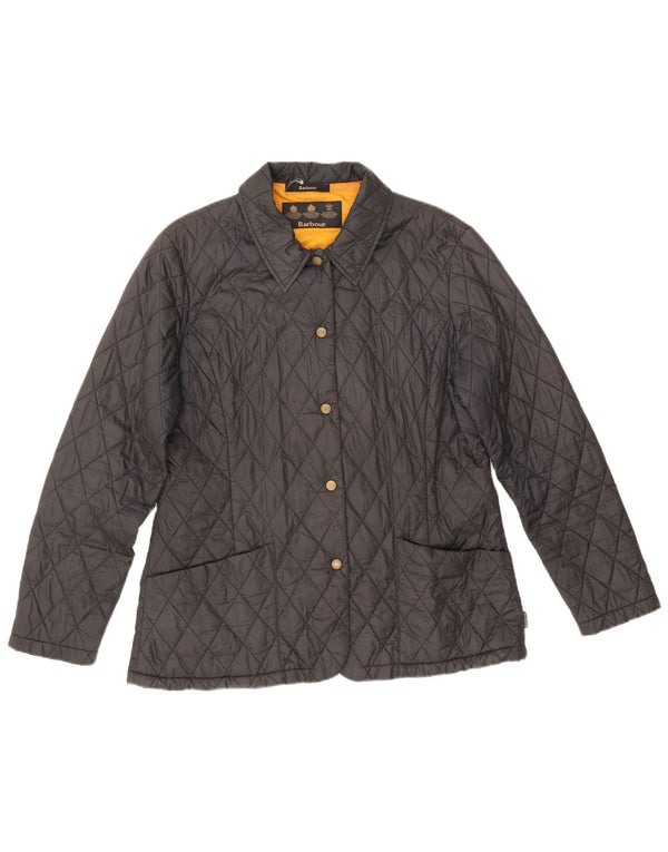 Jaqueta acolchoada feminina Barbour UK 14 grande preta