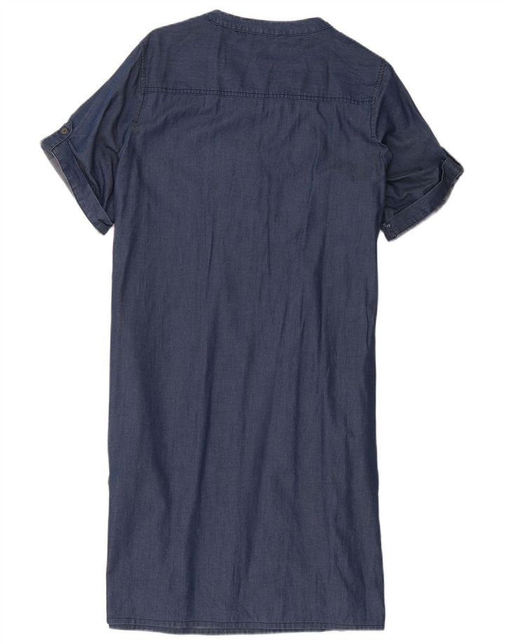Vestido camisa pulôver feminino Marks & Spencer Reino Unido 16 grande algodão azul