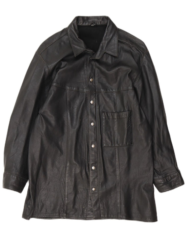 Vintage Mens Leather Jacket UK 38 Medium Black