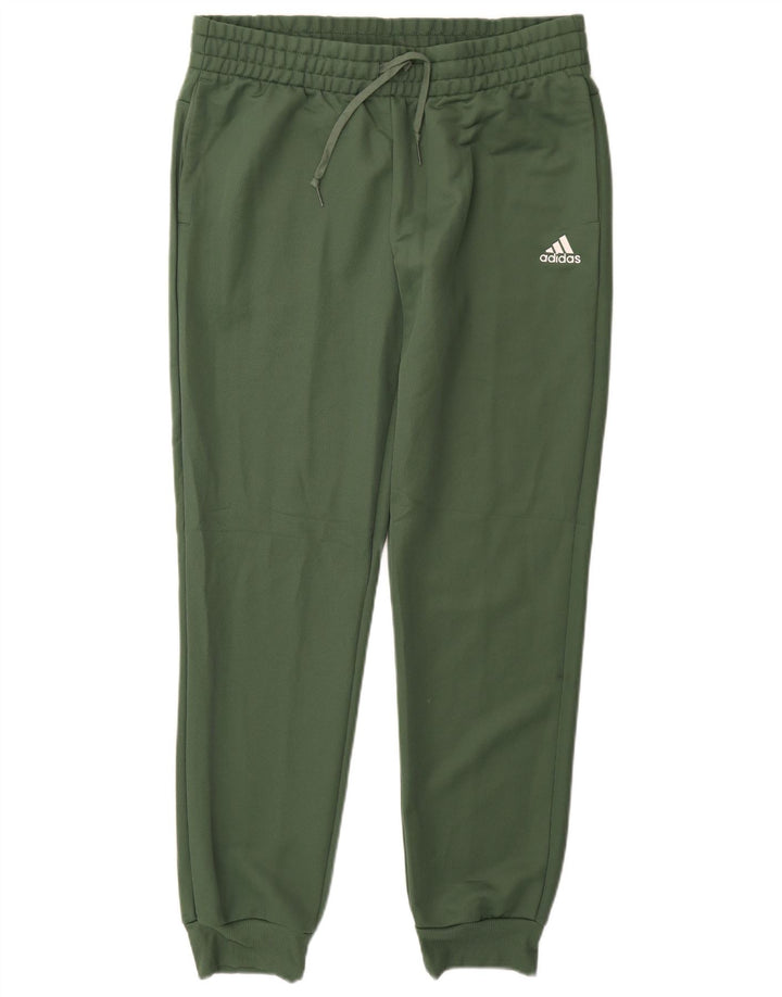 ADIDAS Calças de treino femininas Joggers UK 16/18 Grande Cáqui Poliéster