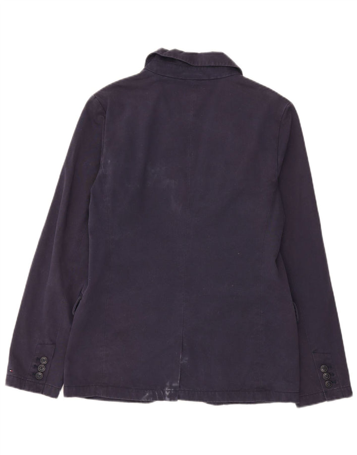 Tommy Hilfiger Jaqueta blazer masculina de 2 botões 15-16 anos azul marinho algodão