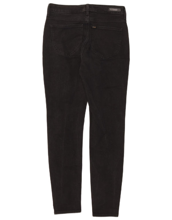 Lee Womens Scarlett High Skinny Jeans W31 L28 Algodão Preto