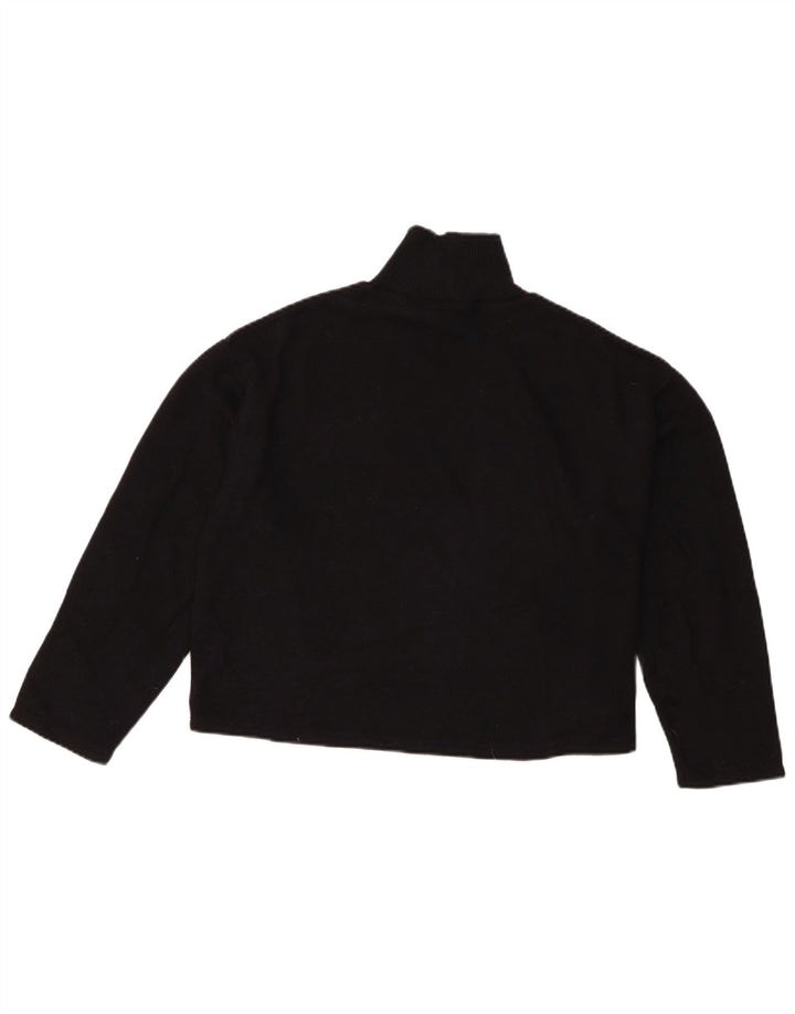 Suéter feminino Zara com gola tartaruga e gola alta Reino Unido 14 médio preto