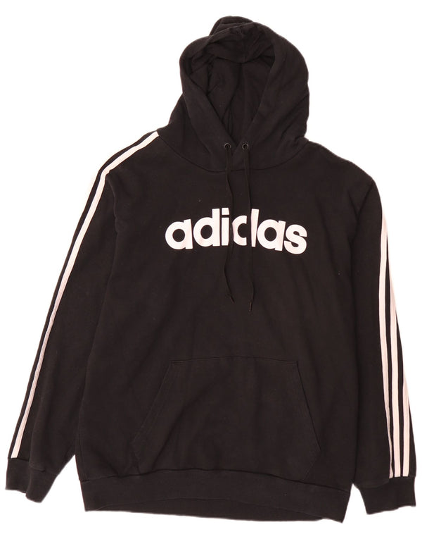 Adidas masculino gráfico moletom com capuz XL preto algodão