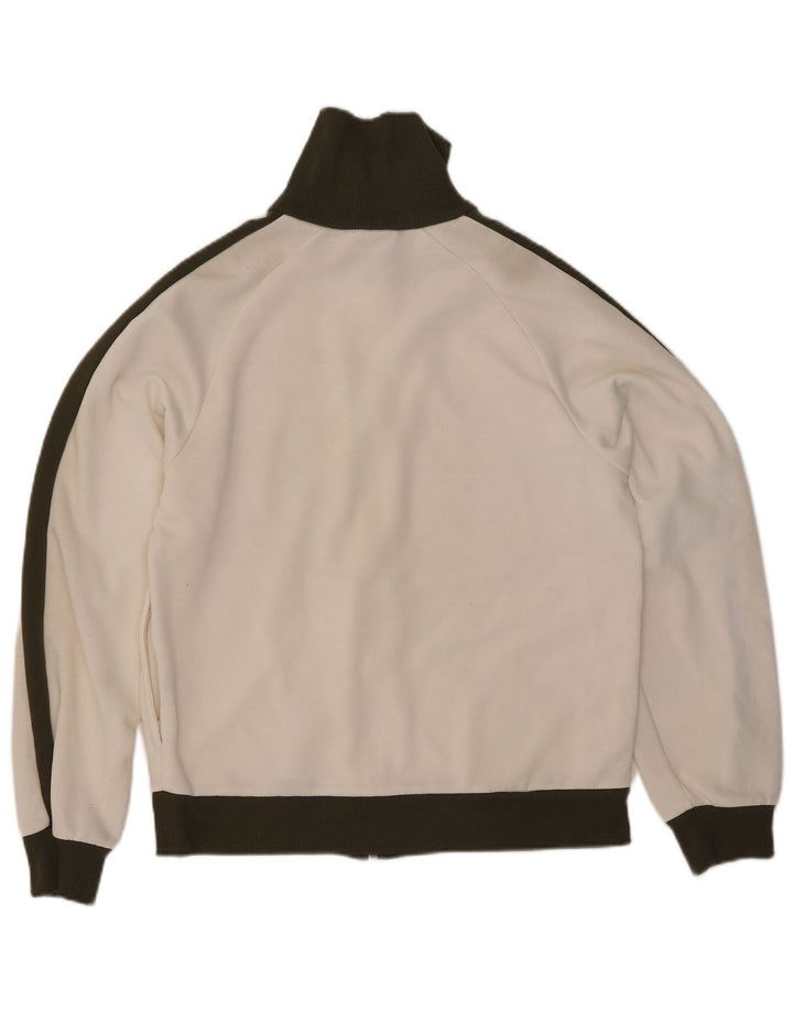 Jaqueta masculina Puma Graphic Tracksuit Top grande poliéster branco colorblock