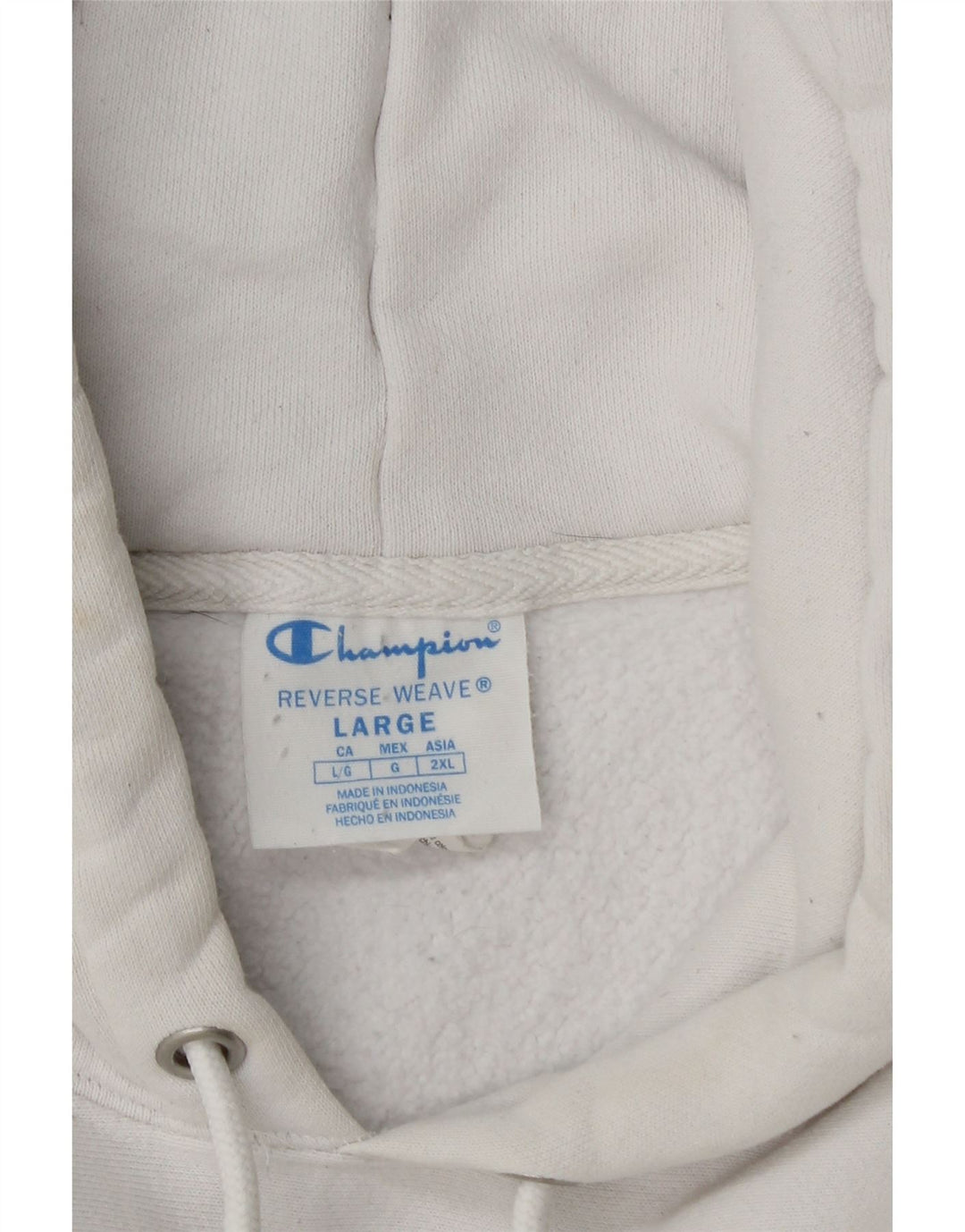 Jumper masculino com capuz Champion grande algodão branco