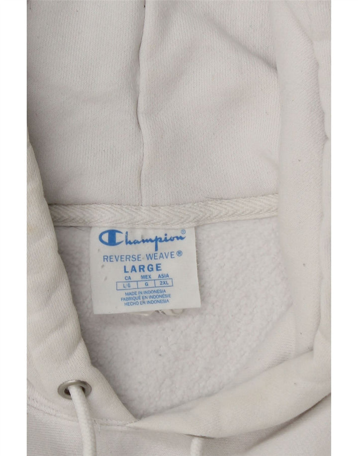 Jumper masculino com capuz Champion grande algodão branco