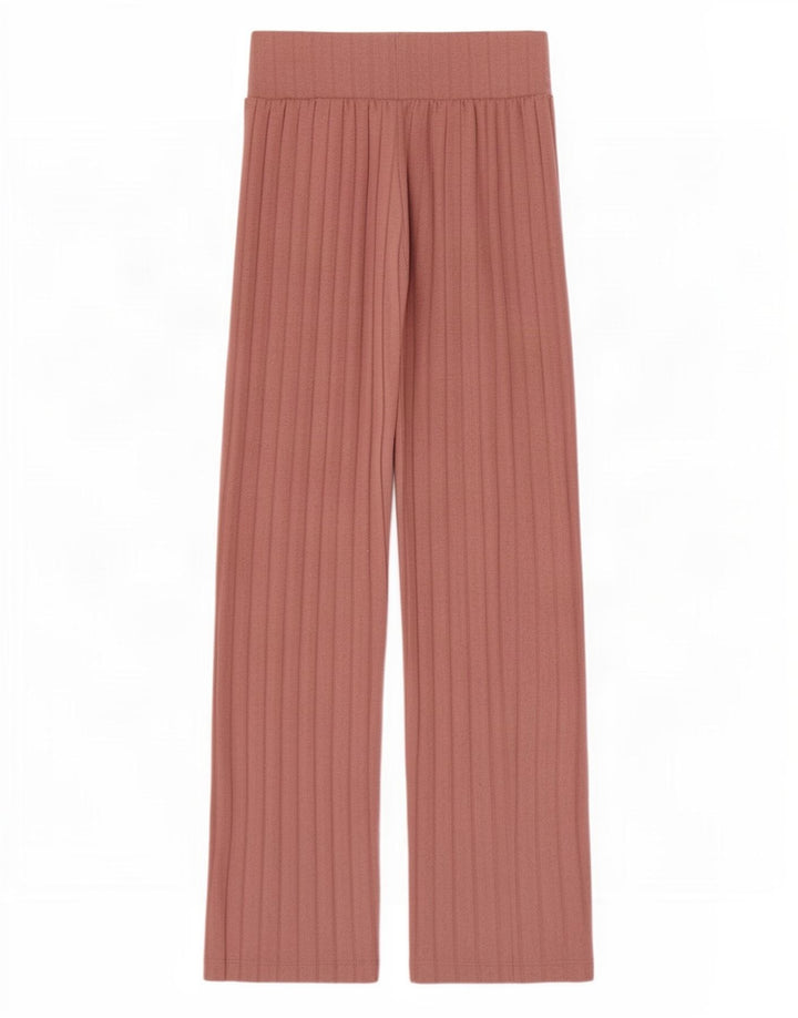 Calça de treino feminina Marks & Spencer UK 8 pequena marrom poliéster