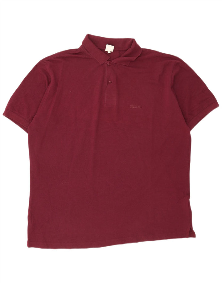 Camisa pólo masculina Spalding 2XL algodão Borgonha