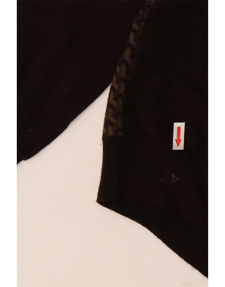 MARKS & SPENCER Suéter masculino Autograph Polo com gola grande marrom