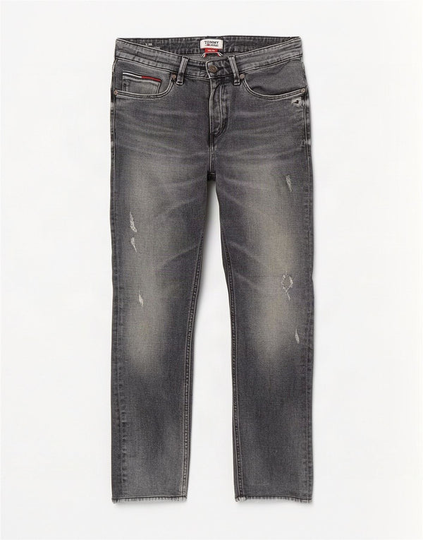 Jeans Tommy Hilfiger feminino Scanton Distressed Slim W30 L27 algodão cinza