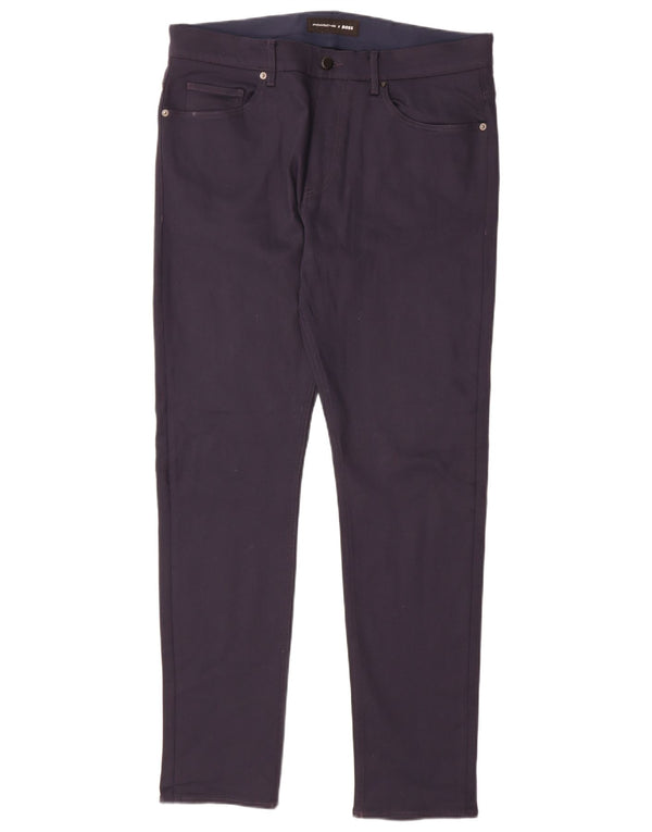 Hugo Boss Masculino Porsche Slim Calça Casual W36 L34 Poliéster Azul Marinho