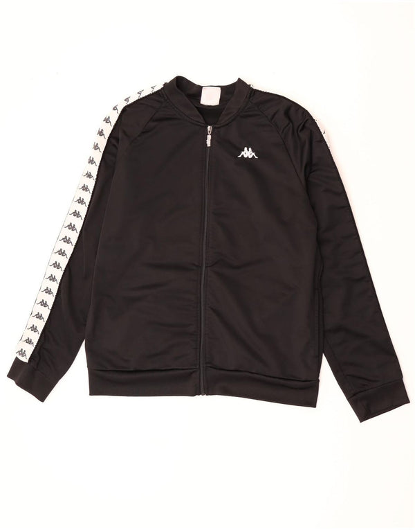 Kappa Mens Graphic Tracksuit Top Jaqueta XL Preto Poliéster