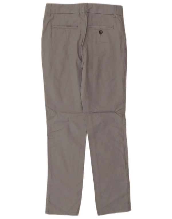 Calça chino reta Ben Sherman para meninos 10-11 anos W26 L26 algodão cinza