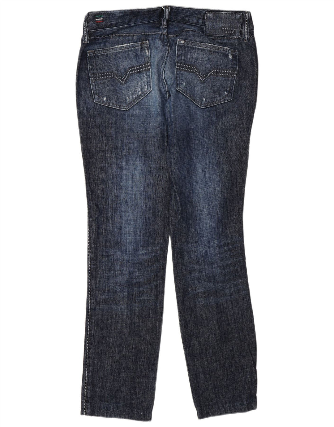 Jeans feminino Diesel Cuddy Distressed Slim W27 L30 Azul Algodão