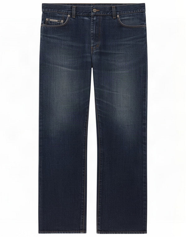 Calvin Klein Mens Straight Jeans W36 L31 Blue Cotton