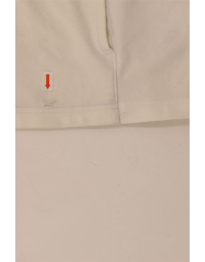 Adidas Womens Tracksuit Top Jacket UK 16 Grande Branco Poliéster