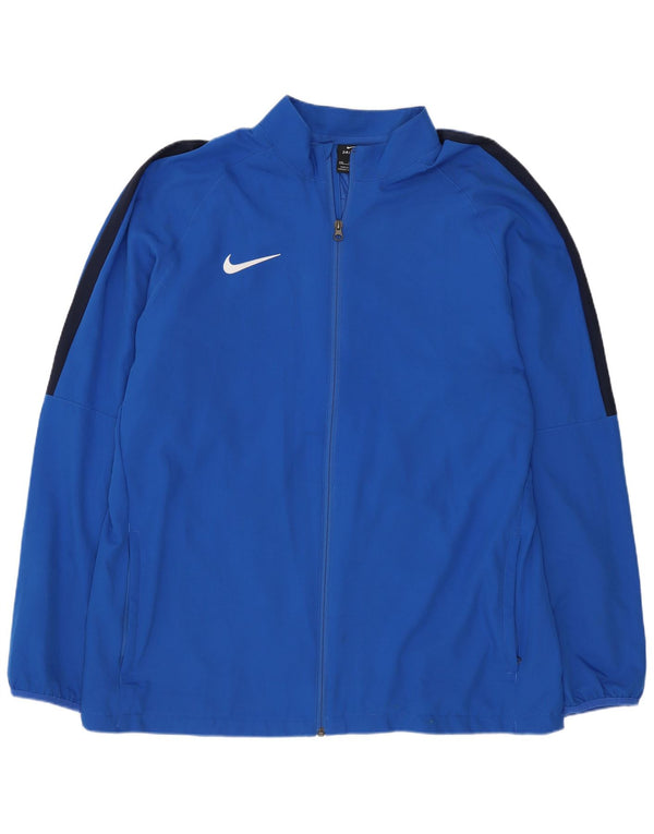 Nike Mens Dri Fit Regular Treino Top Jaqueta 2XL Azul Poliéster Esportes