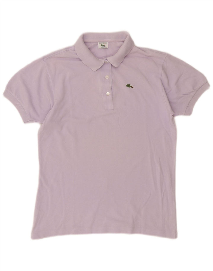 Camisa polo feminina Lacoste tamanho 40 algodão roxo médio