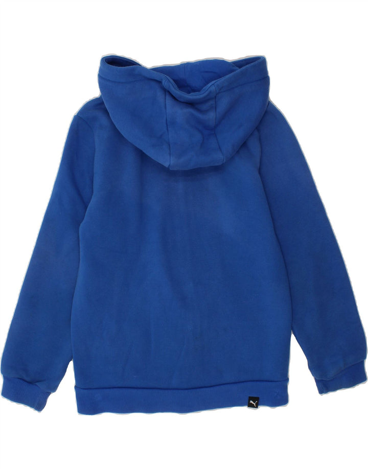 PUMA Boys Graphic Zip Hoodie Sweater 7-8 Years Blue Cotton Vintage Puma and Second-Hand Puma from Messina Hembry 