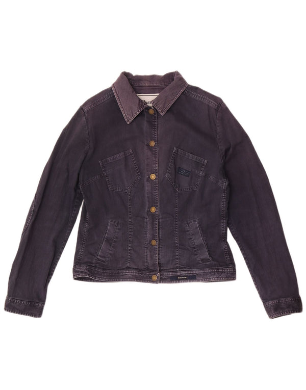 Jaqueta jeans feminina Bluestars Reino Unido 16 grande algodão azul marinho
