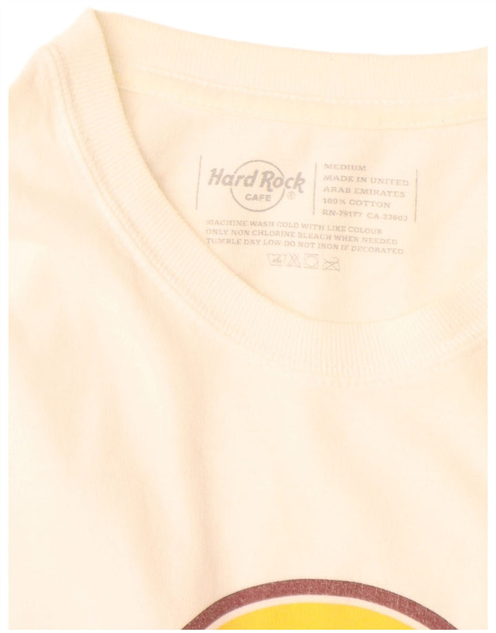 Camiseta masculina Hard Rock Cafe Berlin com estampa gráfica de algodão branco médio