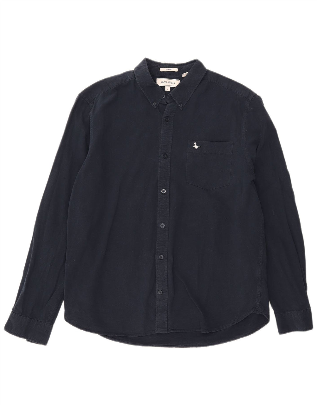JACK WILLS Camisa masculina slim fit grande azul marinho