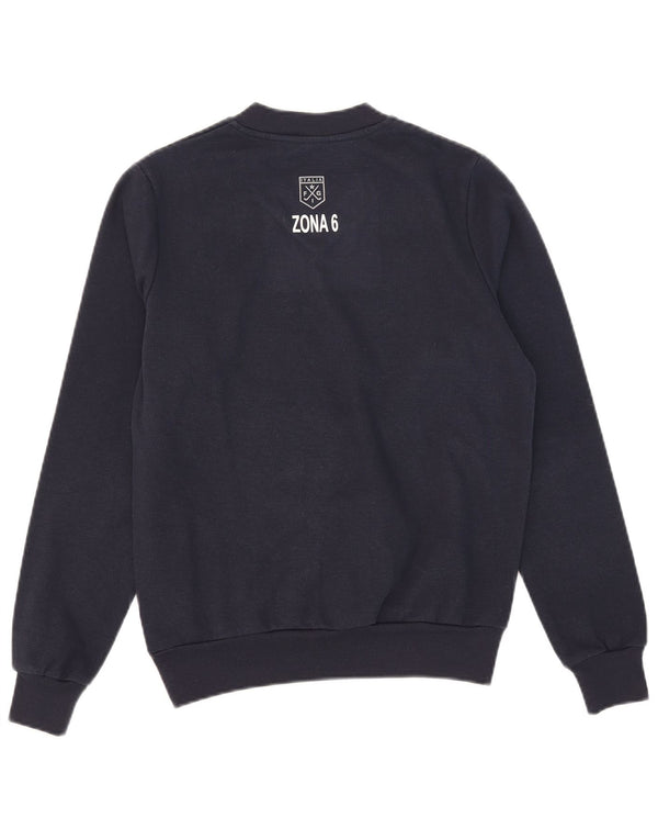 Kappa moletom gráfico masculino jumper pequeno azul marinho poliéster