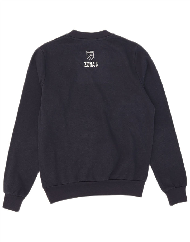 Kappa moletom gráfico masculino jumper pequeno azul marinho poliéster