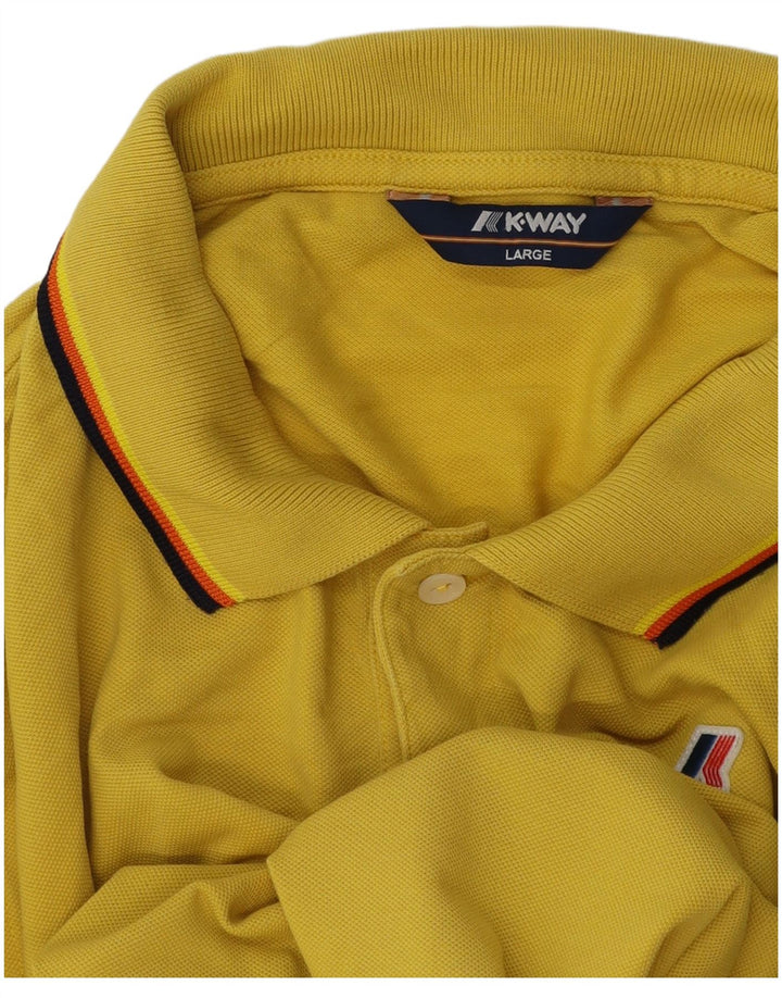 Camisa polo masculina K-WAY grande amarela