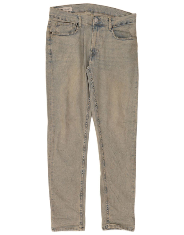 Zara Mens Slim Jeans EU 42 Grande W32 L32 Azul Algodão