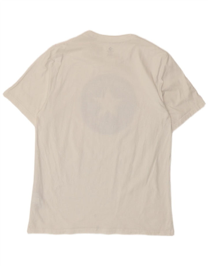 Converse Mens Graphic T-Shirt Top Grande Algodão Branco