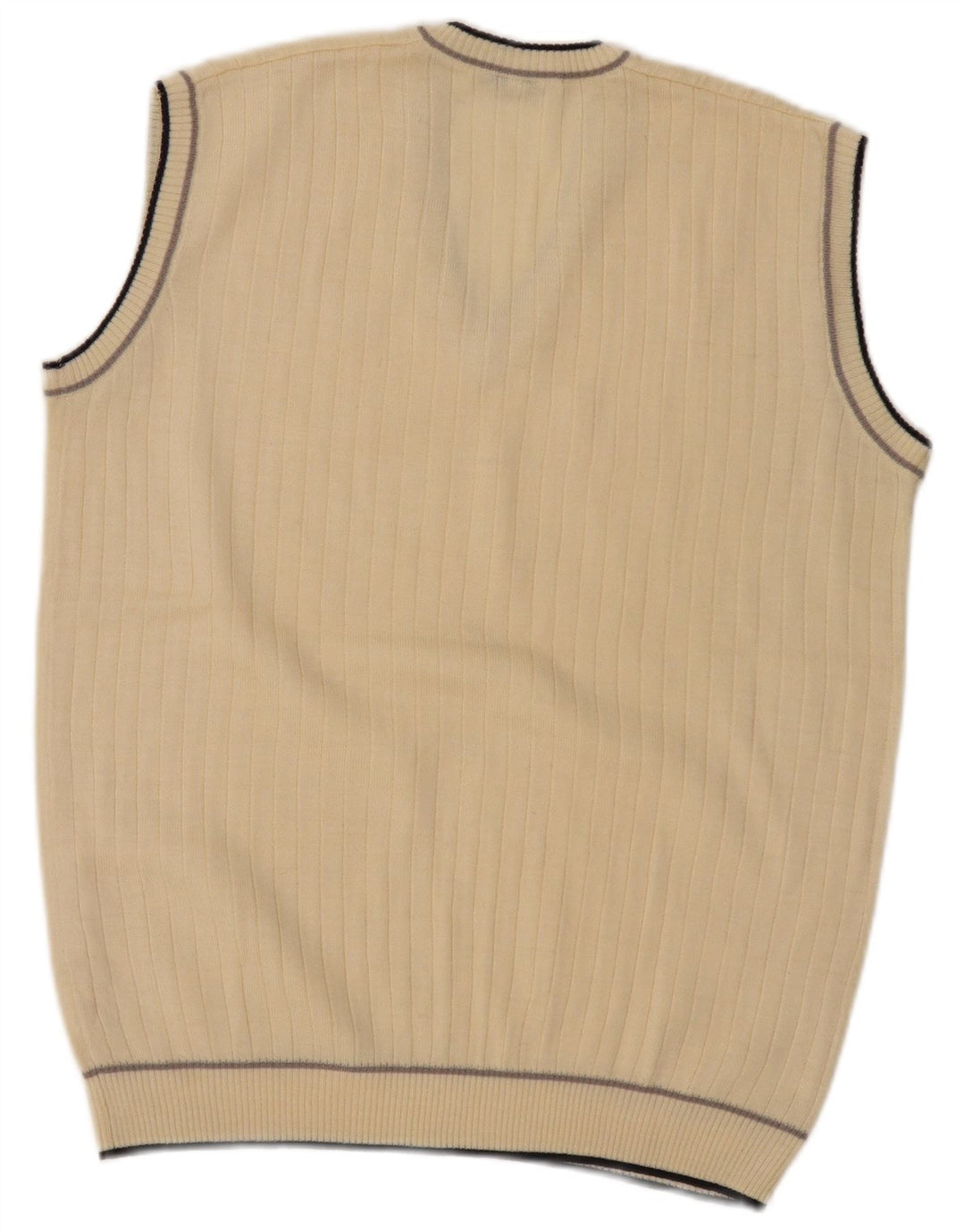 Regata masculina vintage IT 52 grande poliacrílico bege