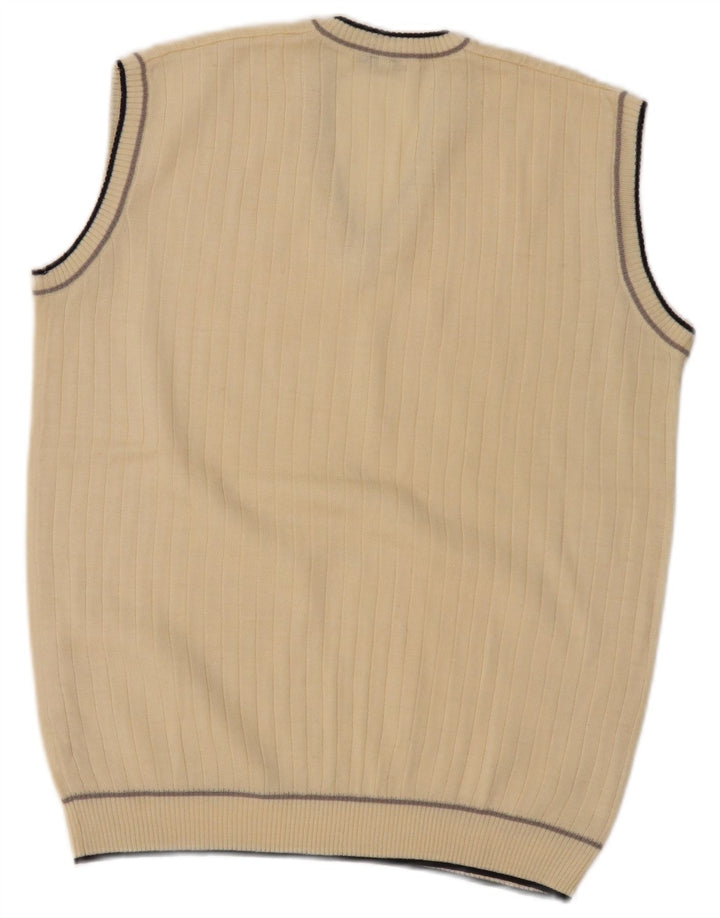 Regata masculina vintage IT 52 grande poliacrílico bege