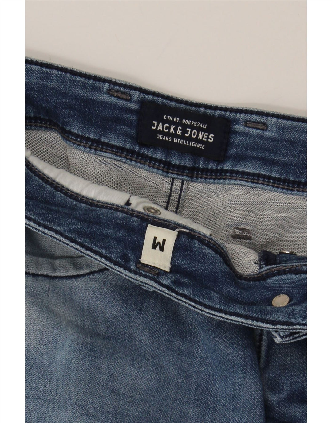 JACK & JONES Mens Regular Fit Denim Shorts Medium W32 Blue Vintage Jack & Jones and Second-Hand Jack & Jones from Messina Hembry 