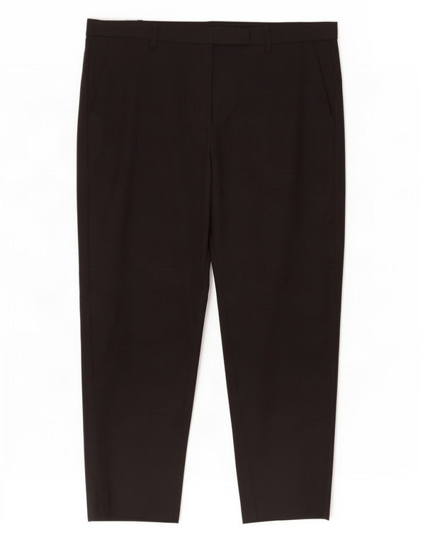 Calças cortadas cônicas femininas Marks & Spencer UK 18 XL W38 L25 pretas