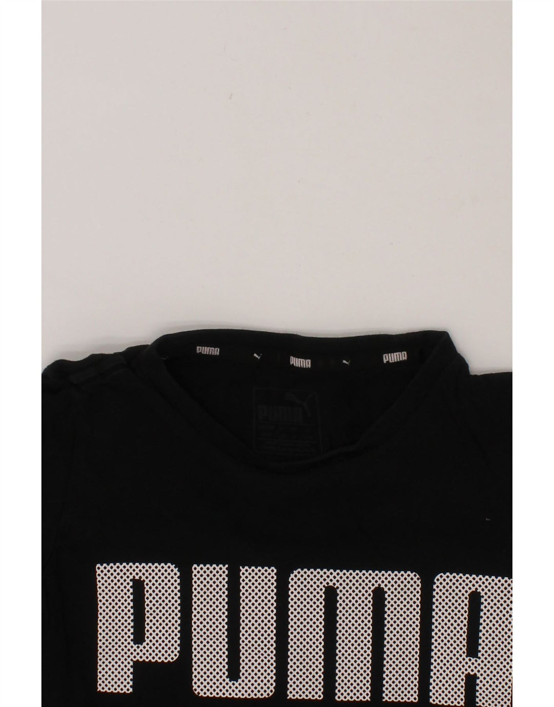 PUMA Boys Graphic T-Shirt Top 5-6 Years Black Cotton Vintage Puma and Second-Hand Puma from Messina Hembry 