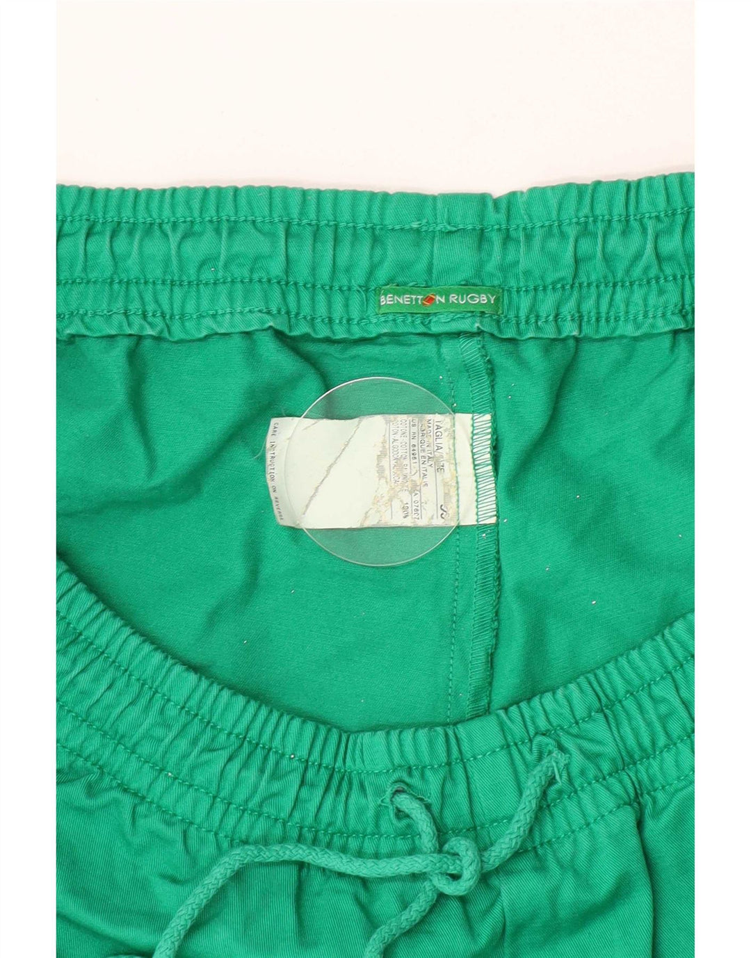 Benetton Mens Graphic Sport Shorts Médio Algodão Verde