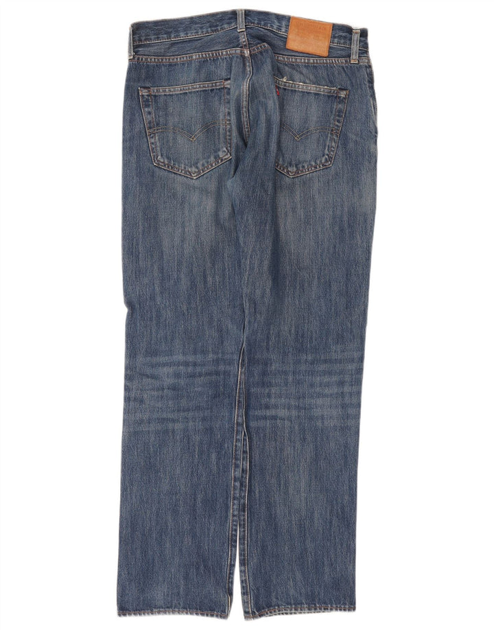 Levi's Masculino 501 Straight Jeans W32 L32 Azul Algodão