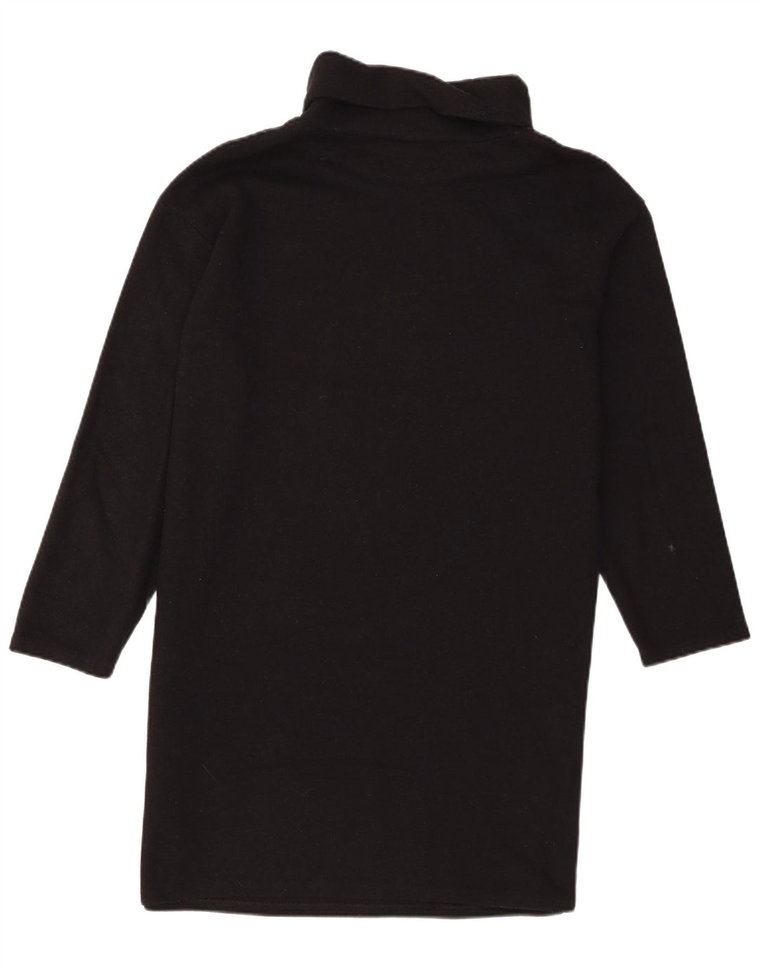 Vestido suéter feminino de manga comprida Marks & Spencer Reino Unido 14 grande poliéster preto