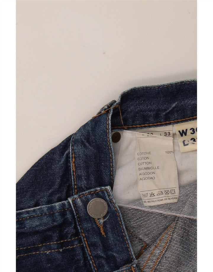 Jeans retos femininos BENETTON W30 L25 algodão azul