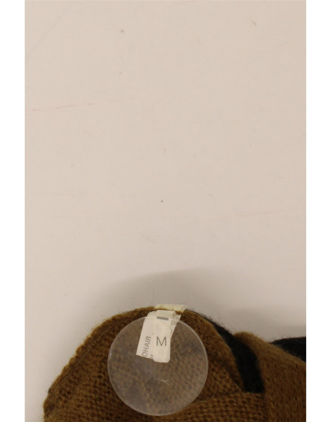 Suéter feminino VINTAGE com gola canoa UK 14 bloco colorido preto médio