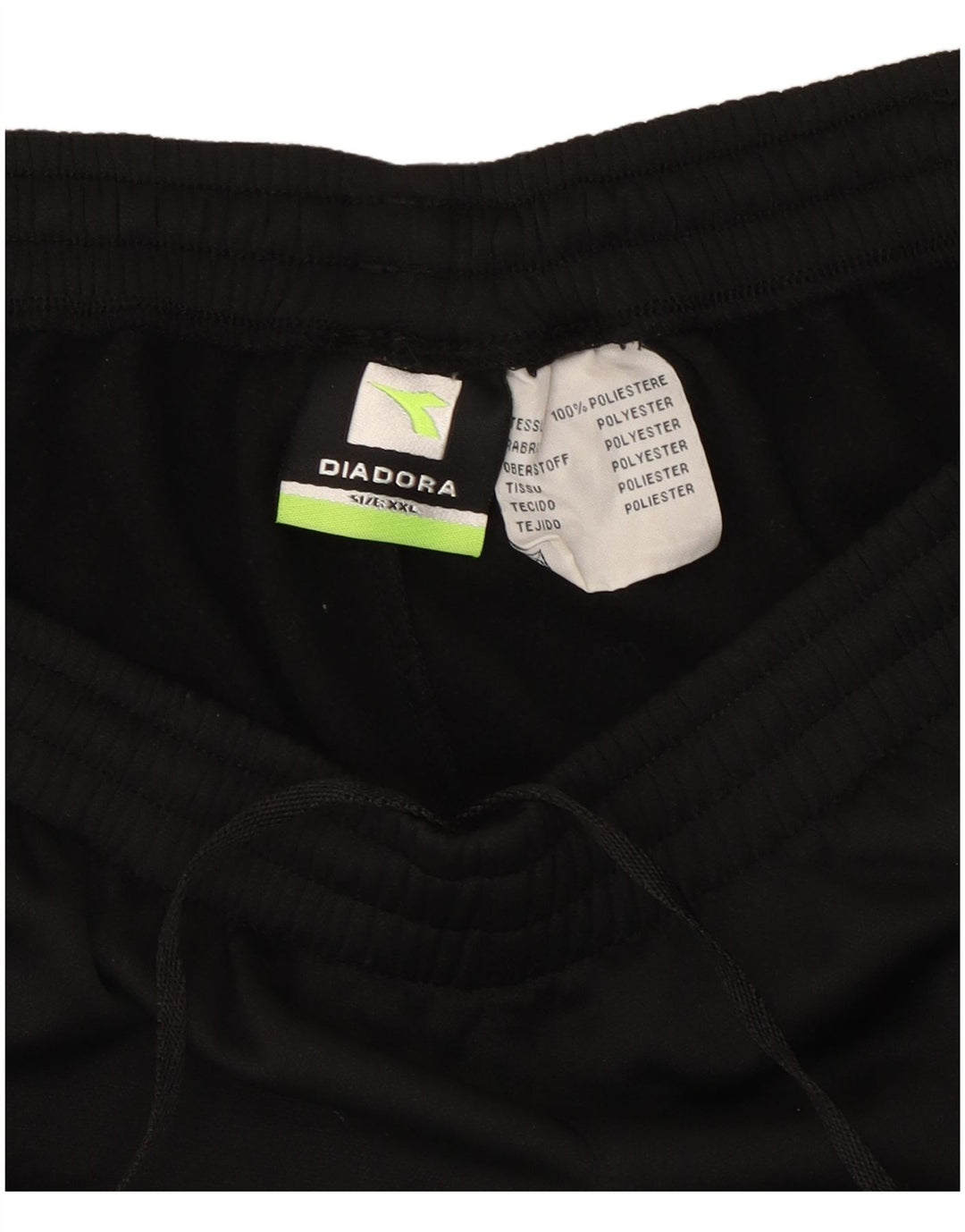 Shorts esportivos masculinos Diadora 2XL poliéster preto