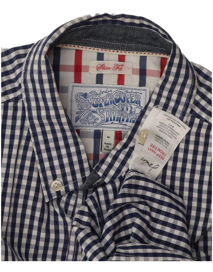 Camisa masculina Joules Slim Fit médio algodão guingão azul marinho