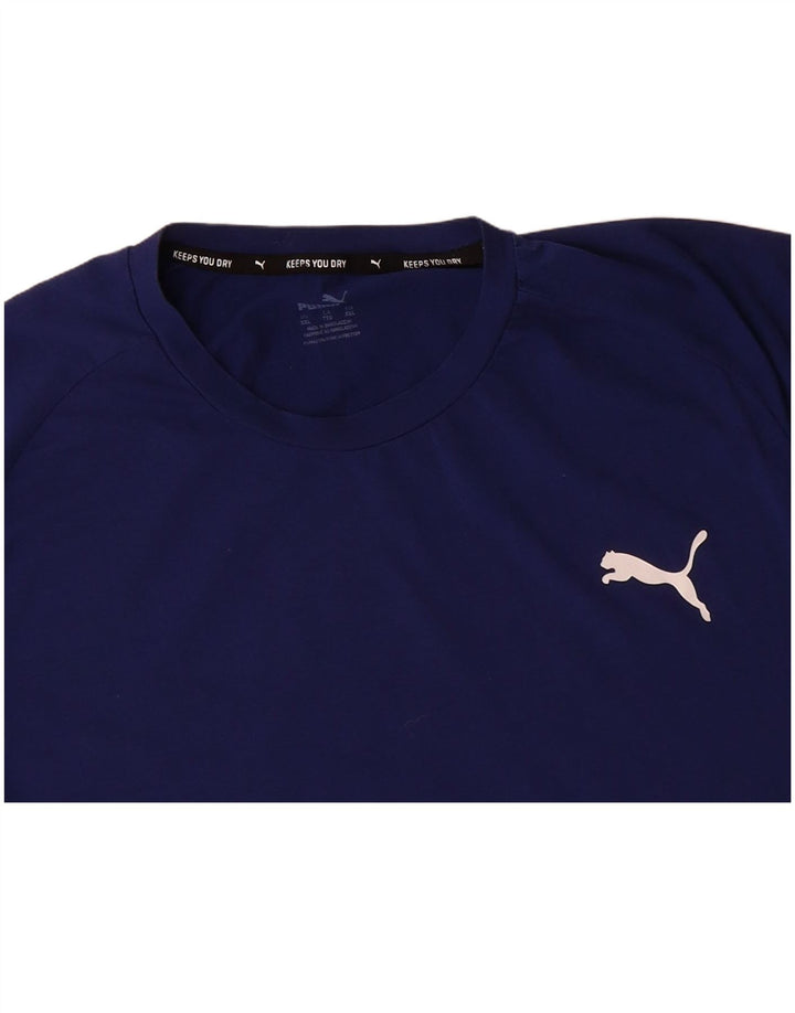Camiseta masculina PUMA Top 2XL algodão azul marinho