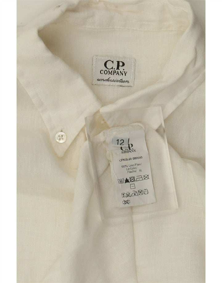 CP Camisa Company Boys 11-12 Anos Off White Linho